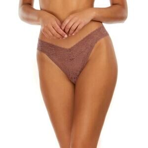 Hanky Panky Womens Daily Lace Original Rise Thong All Spice Mauve One Size NEW